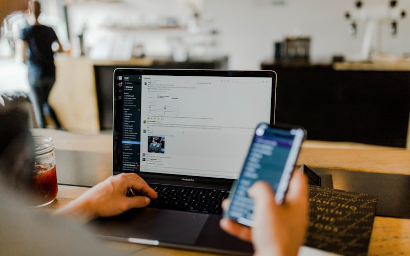 Email marketing templates on screen